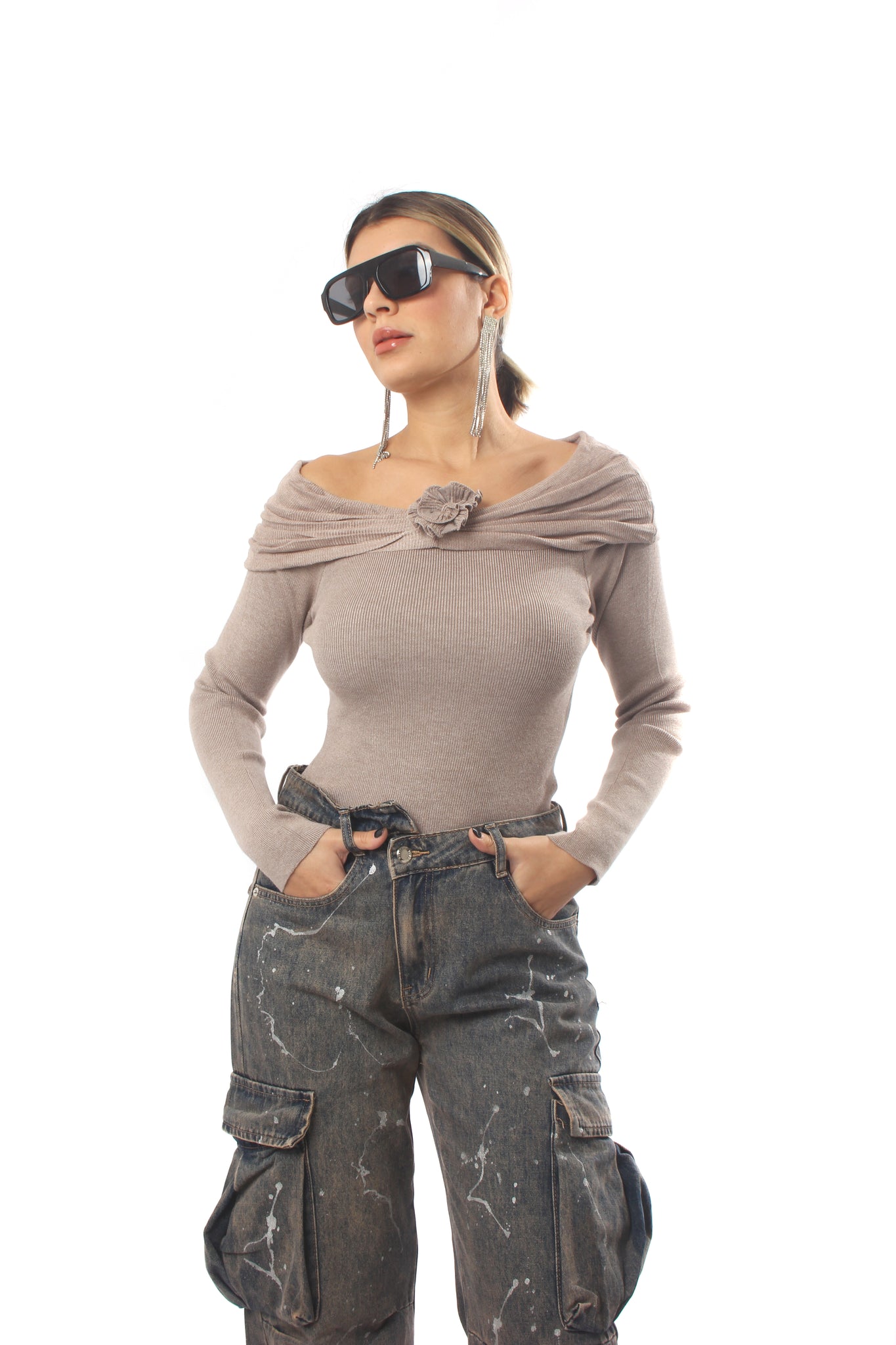 MAGLIA SCOLLO BARDOT